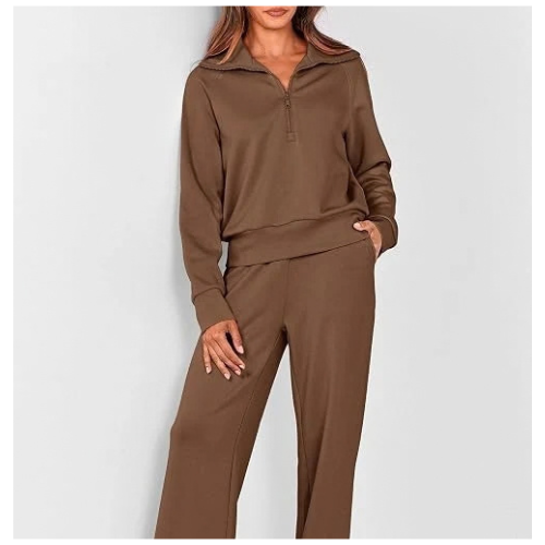 Women’s 2-Piece Matching Lounge Set | Half-Zip Sweatsuit