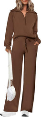 Women’s 2-Piece Matching Lounge Set | Half-Zip Sweatsuit