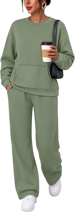 Women’s 2-Piece Sweatsuit Set | Cozy Fleece Tracksuit
