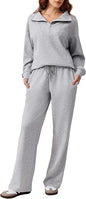 Women’s 2-Piece 1/4 Zip Lounge Set | Sweatpants