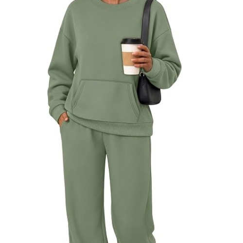 Women’s 2-Piece Sweatsuit Set | Cozy Fleece Tracksuit